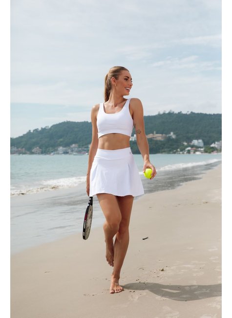 Beach Tennis Short Saia E Top Fitness Kit Conjuntos Feminino Short