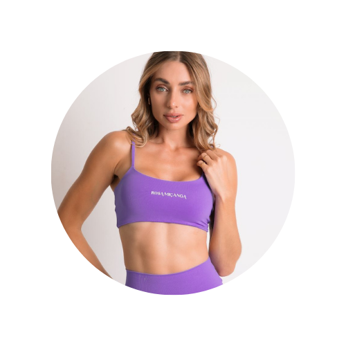 Top Básico Essential Poliamida Roxo Violeta